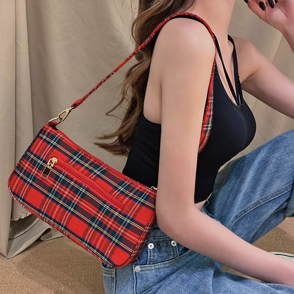 [AC043] 로베 체크 미니숄더백