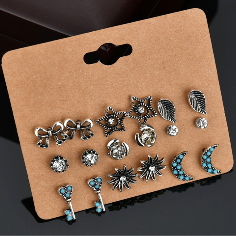 [ER491]유니크 빈티지 팬던트 이어링세트