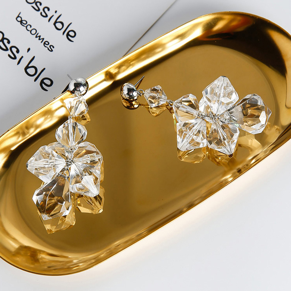 [ER411]유리알 자수정 패션 귀걸이