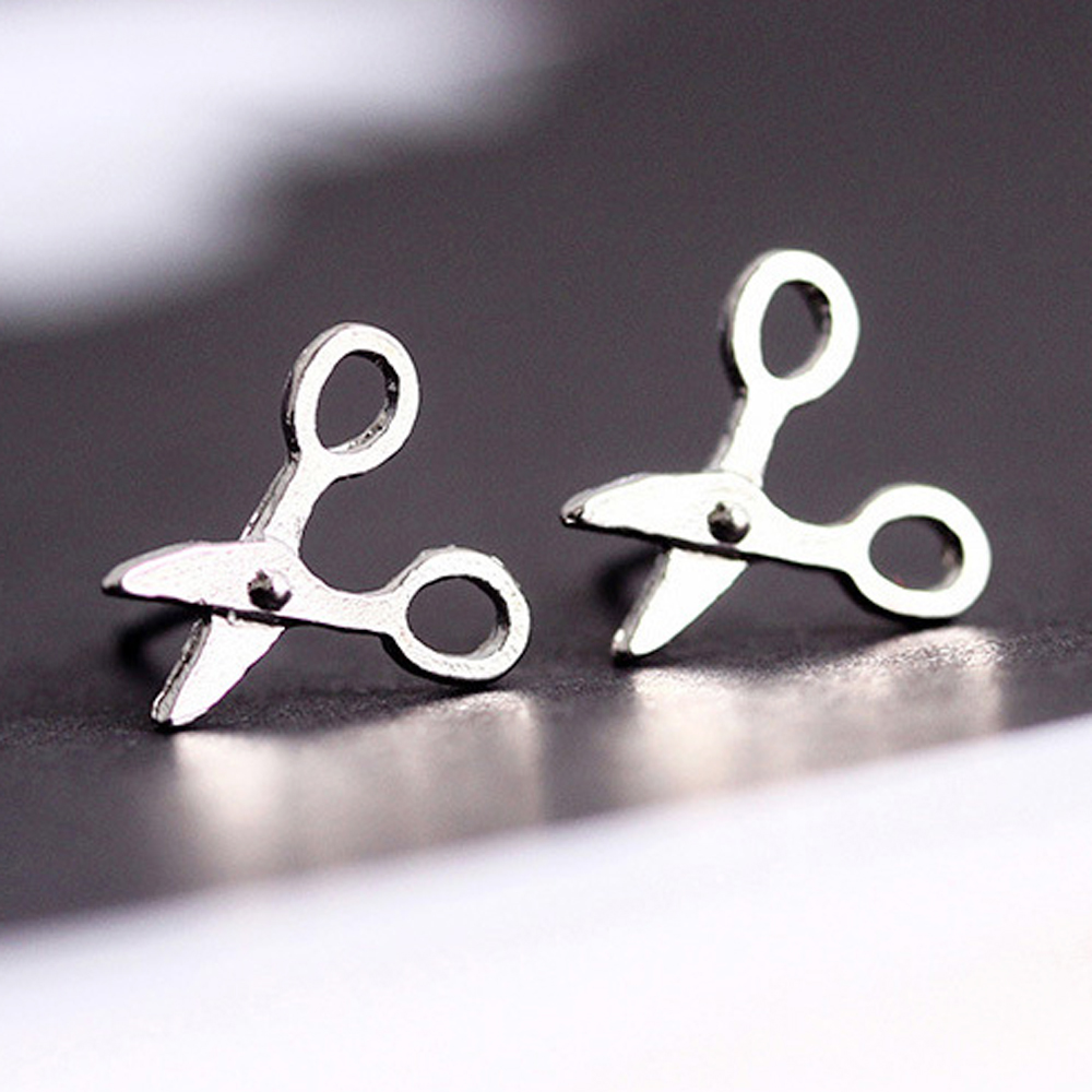 [ER203]베이직 가위문양 팬던트 미니귀걸이