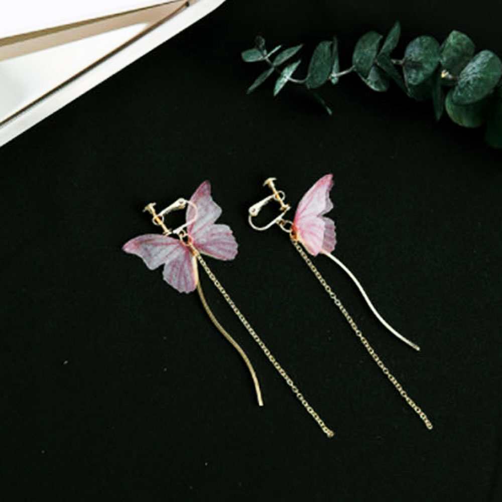 [ER456]러블리 투체인 언발롱귀걸이