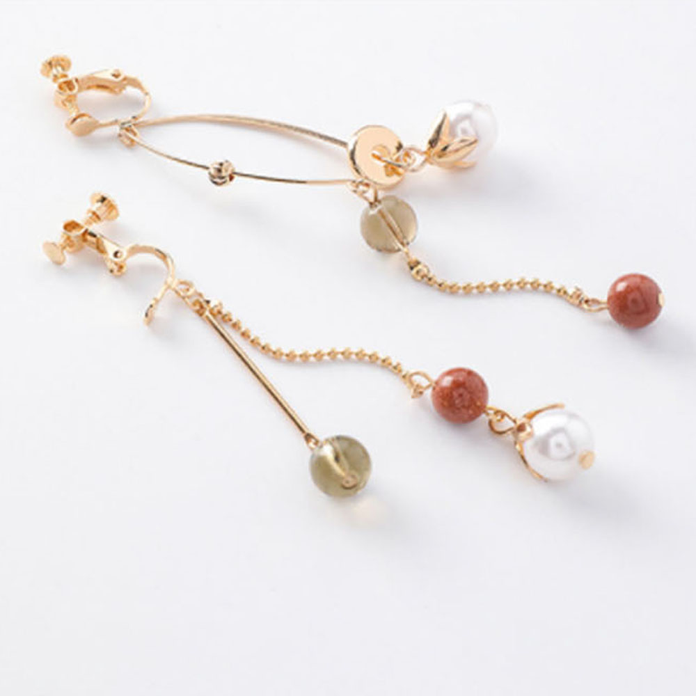 [ER450]빈티지 진주볼포인트 귀걸이