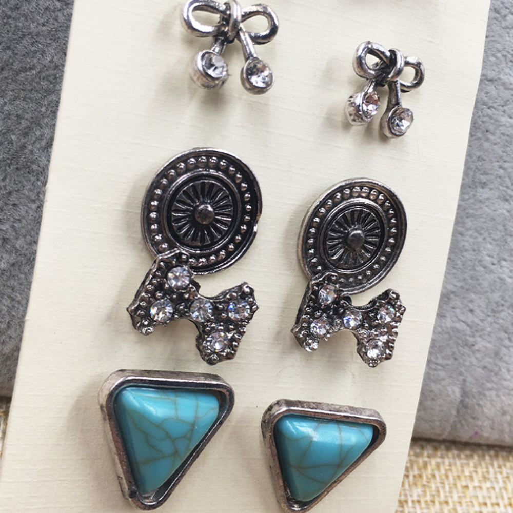 [ER488]빈티지 컬러 포인트 이어링세트