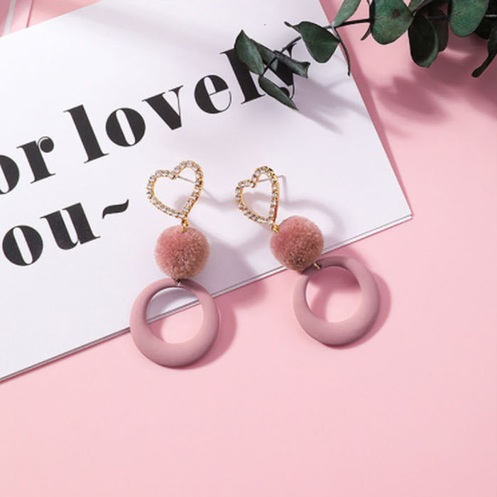 [ER457]하트 팬던트 롱귀걸이