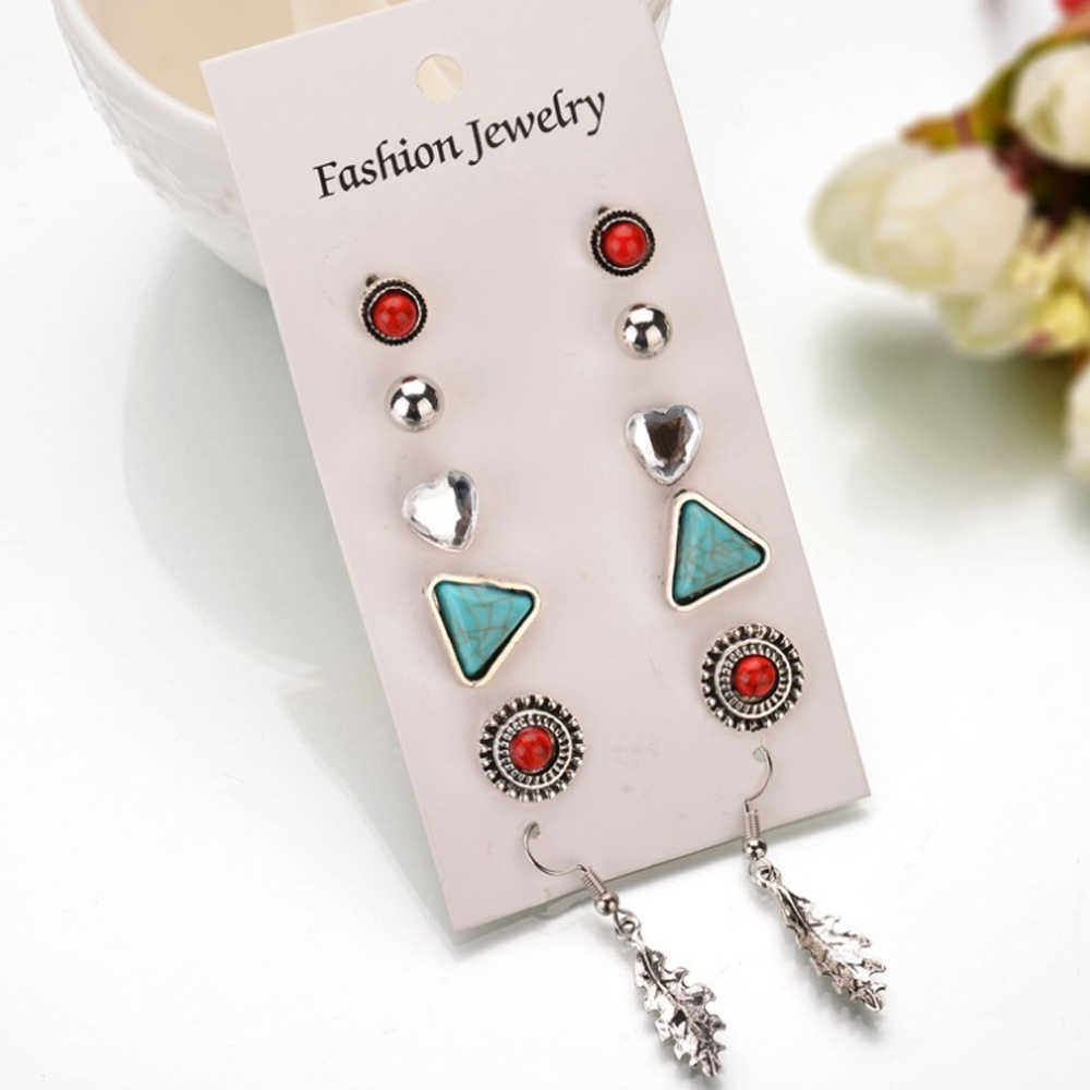 [ER469]유니크 빈티지 컬러 귀걸이세트