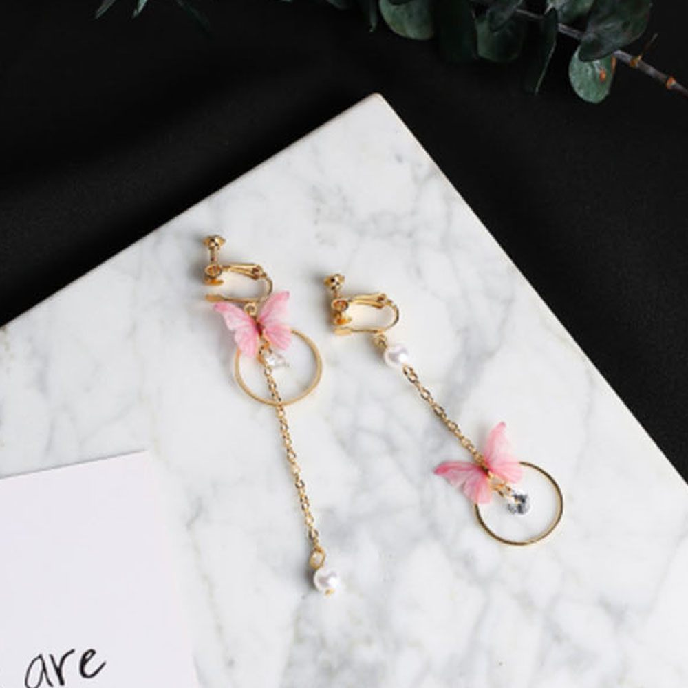 [ER447]러블리 나비팬던트 귀찌