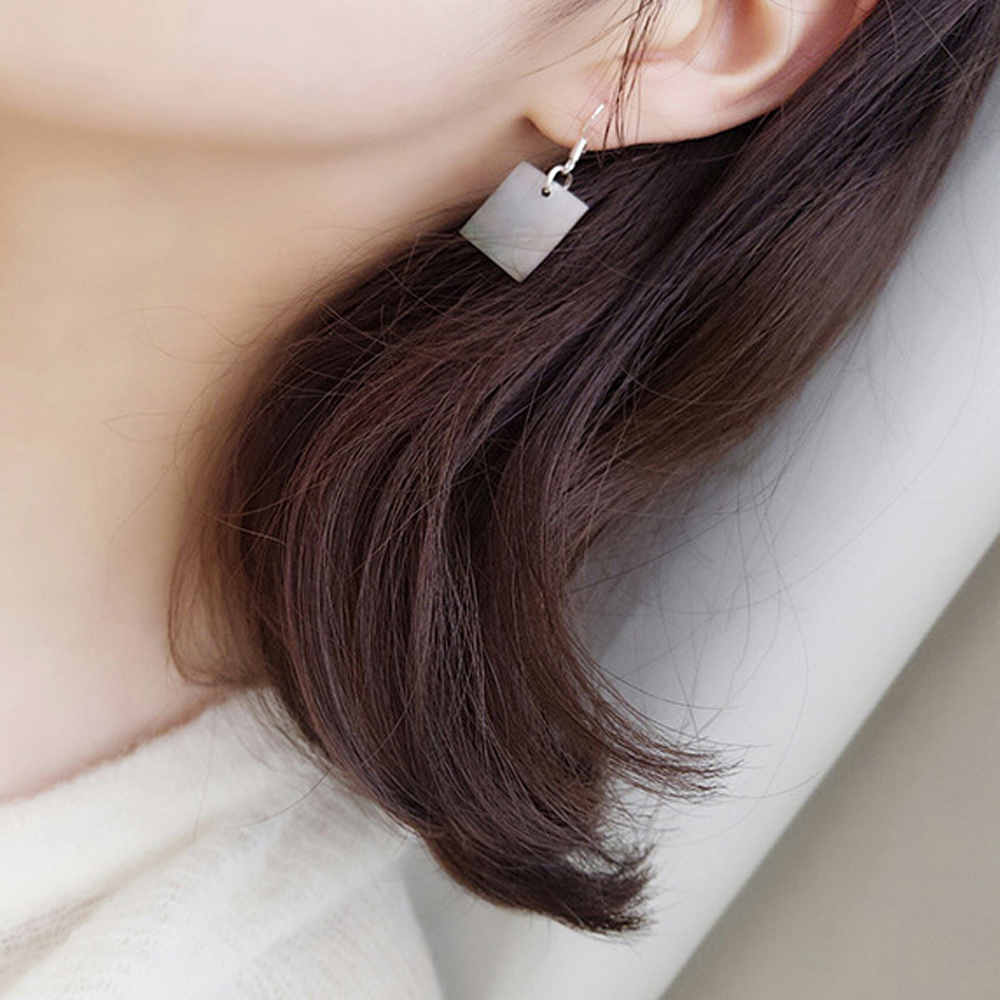 [ER205]빈티지 엔틱 스퀘어팬던트 미니귀걸이