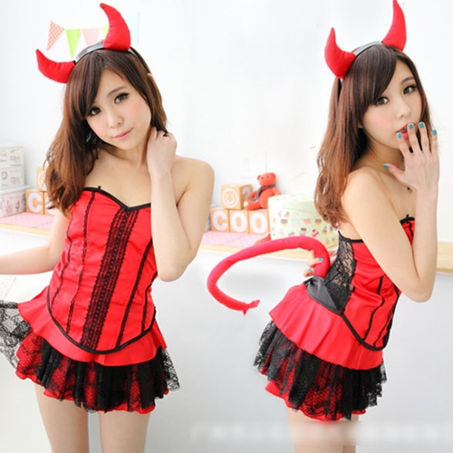 [SS02019] 붉은 악마 코르셋 투피스 코스튬