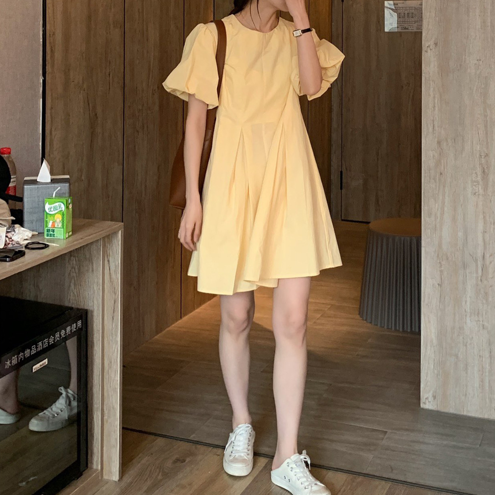 [AB410]투유 핀턱 미니 원피스