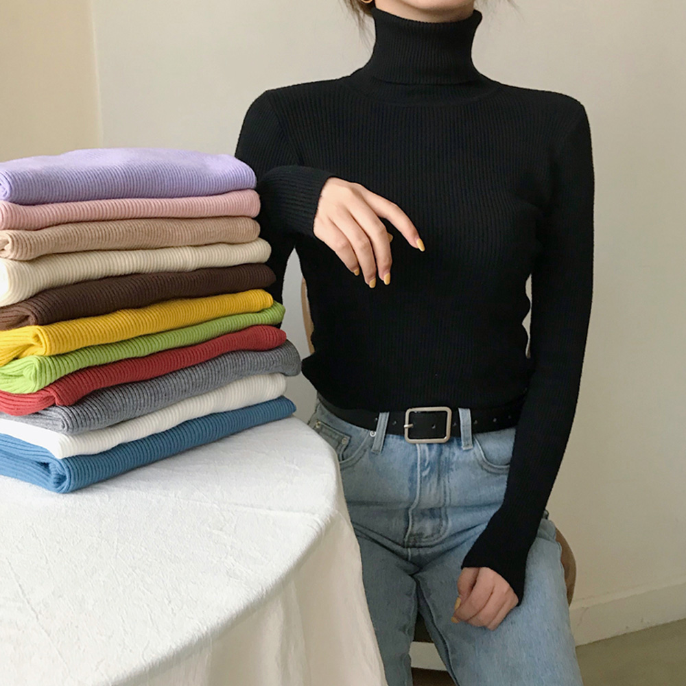 [BC349]데일리 기획 목폴라 골지 니트