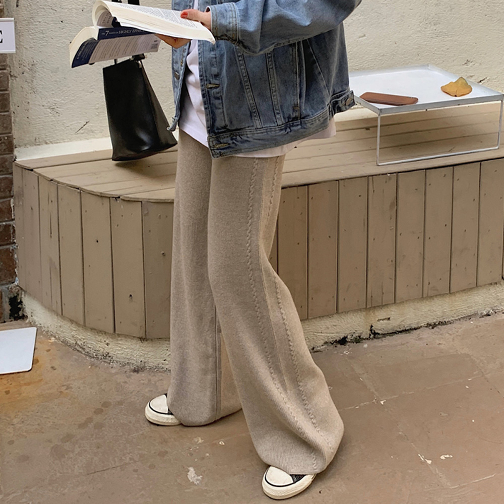 [BC377]츠타프 니트 와이드 팬츠