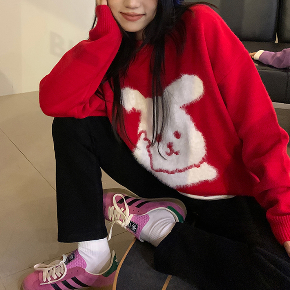 [BC481]덜그 래빗 긴팔 라운드 니트