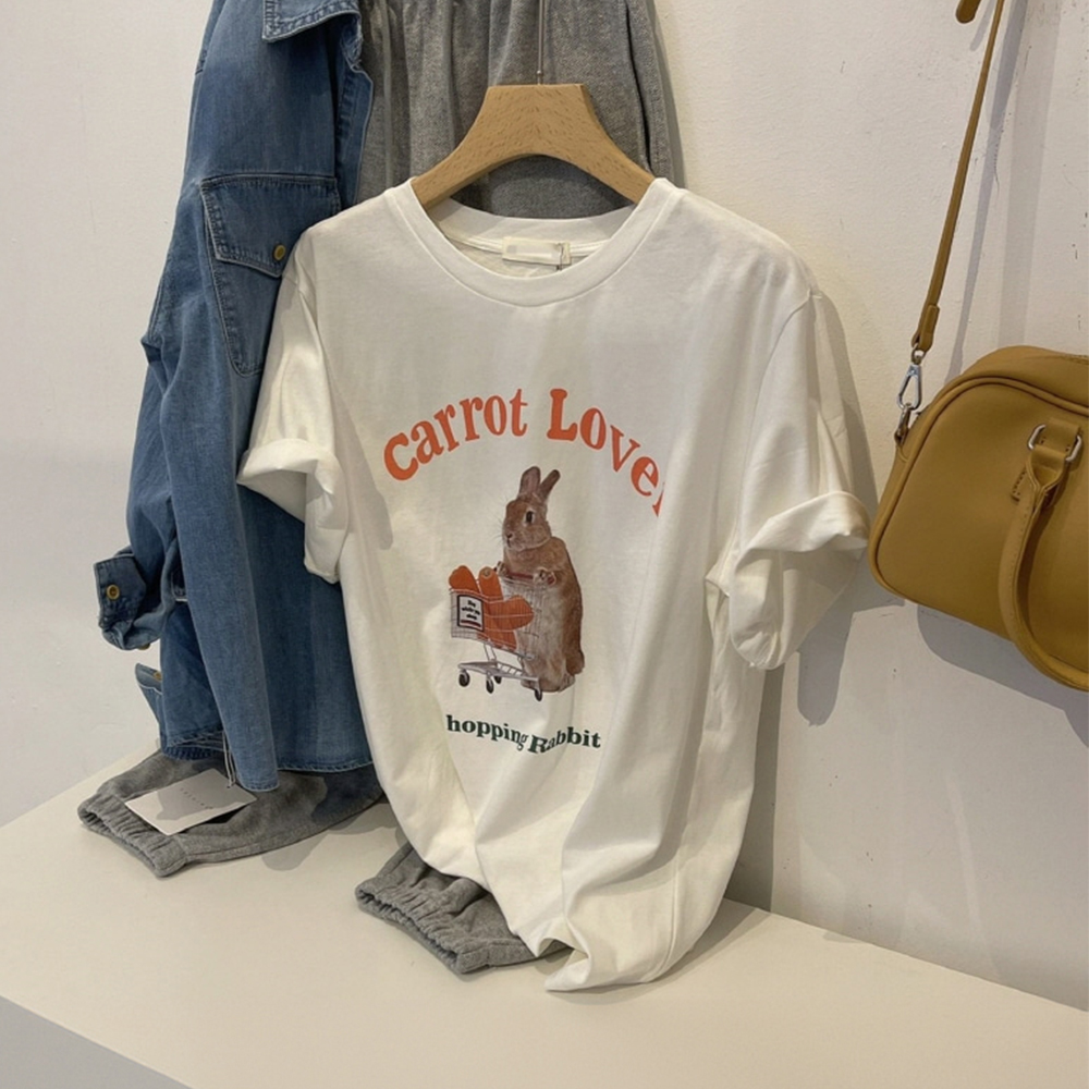 [BC781]캐럿래빗 루즈핏 반팔 티셔츠