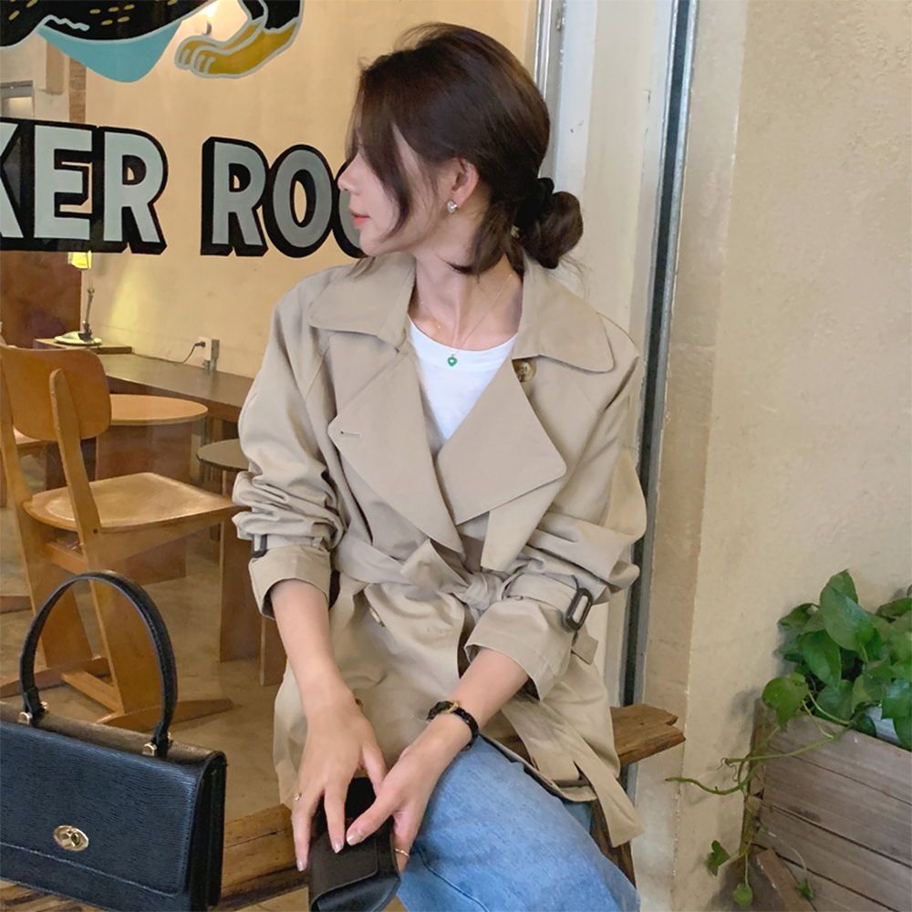 [BC875]랜디 더블 숏 트렌치코트