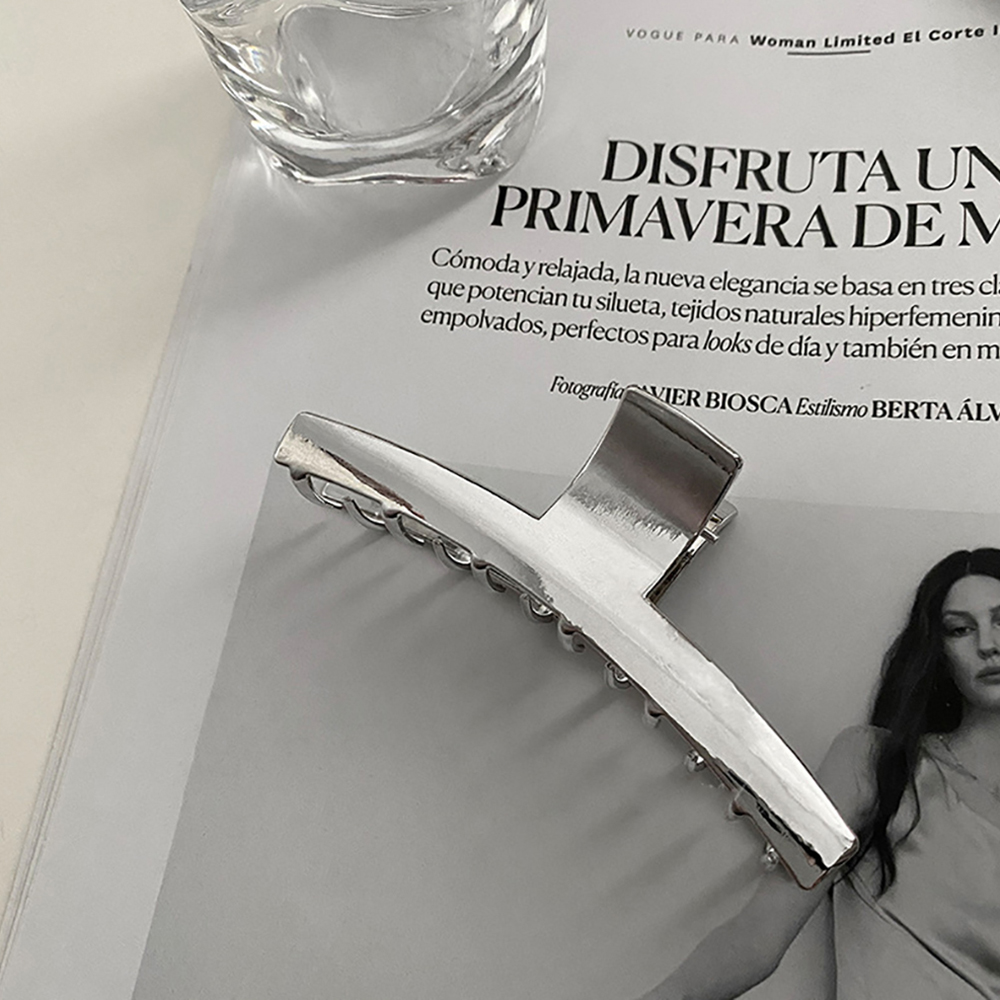 [AC181]실버 모던 헤어 집게핀