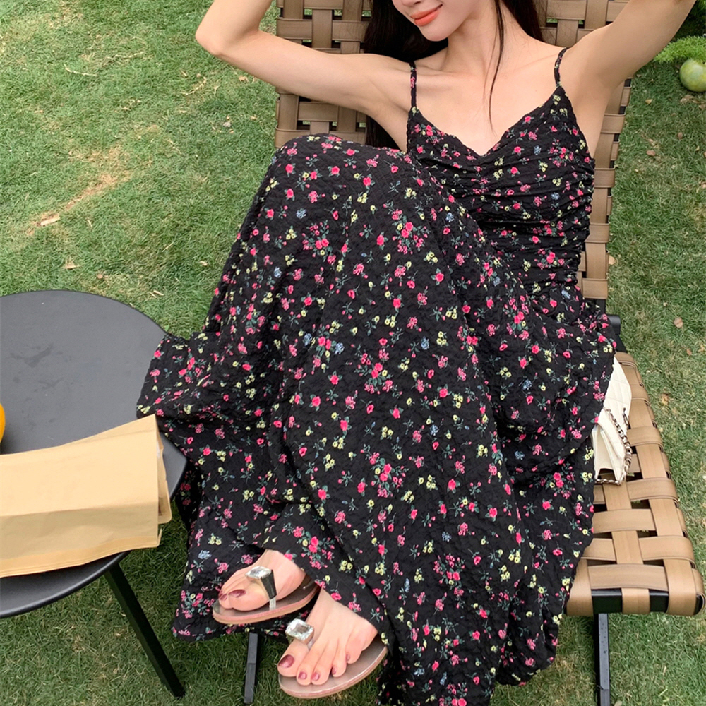 [CD133]플로리 셔링 뷔스티에 롱 원피스