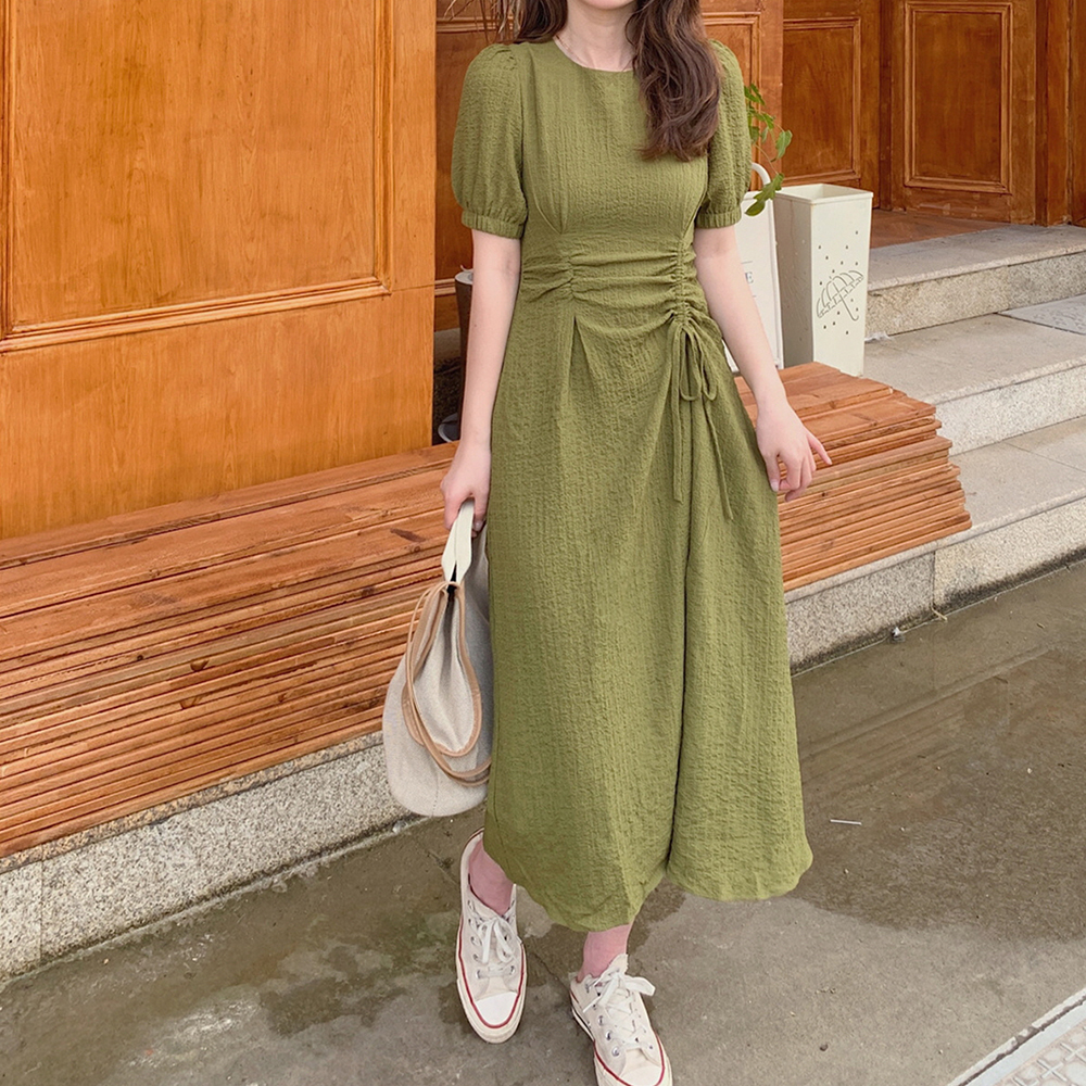 [CD412]콩스 러블리 셔링 롱 원피스