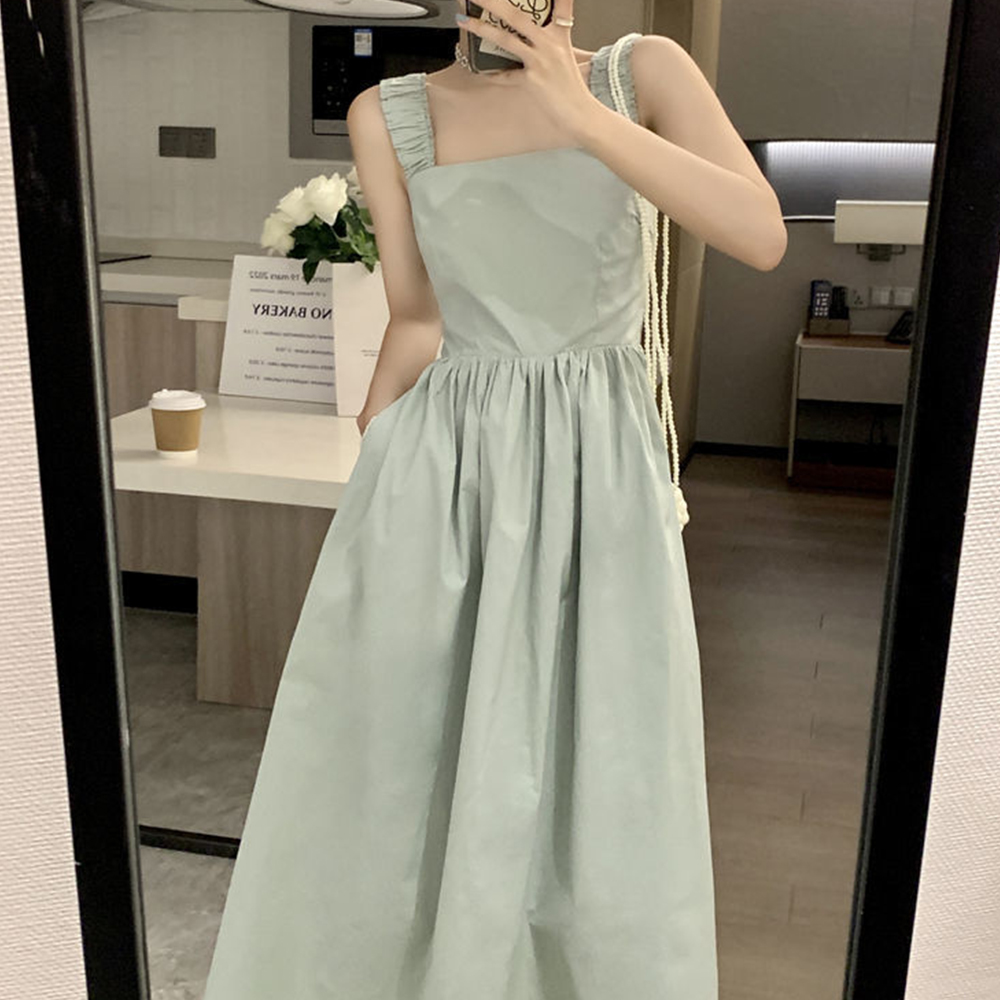 [CD420]츄 여리 스퀘어 나시 롱 원피스