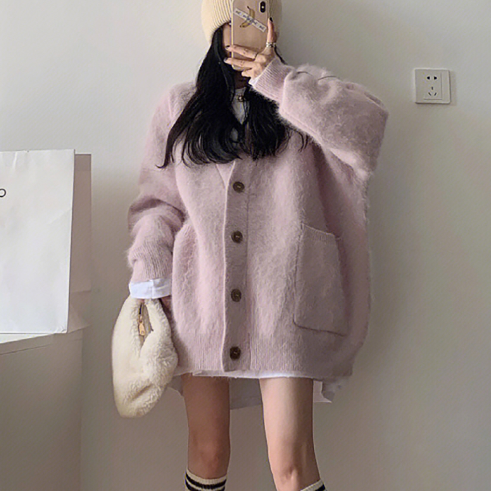 [CD974]모코 앙고라 루즈핏 가디건