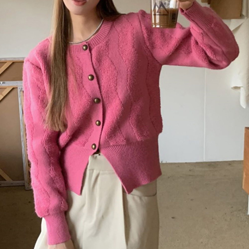 [DE115]스티드 테리 라인 니트 가디건