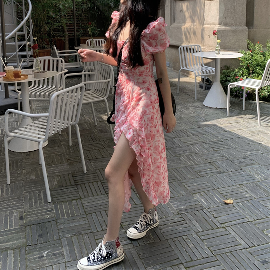 [DE363]블라썸 슬릿 롱원피스