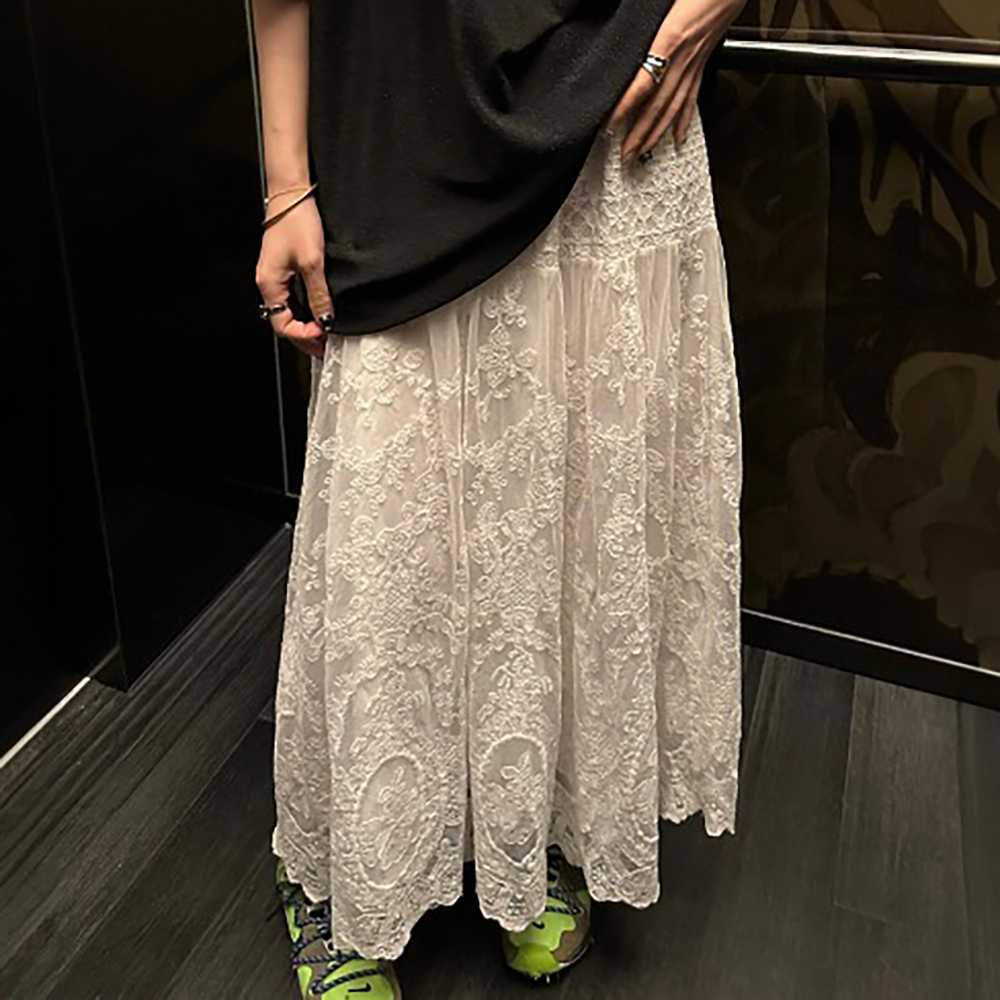 [DE366]프렌치 레이스 롱스커트