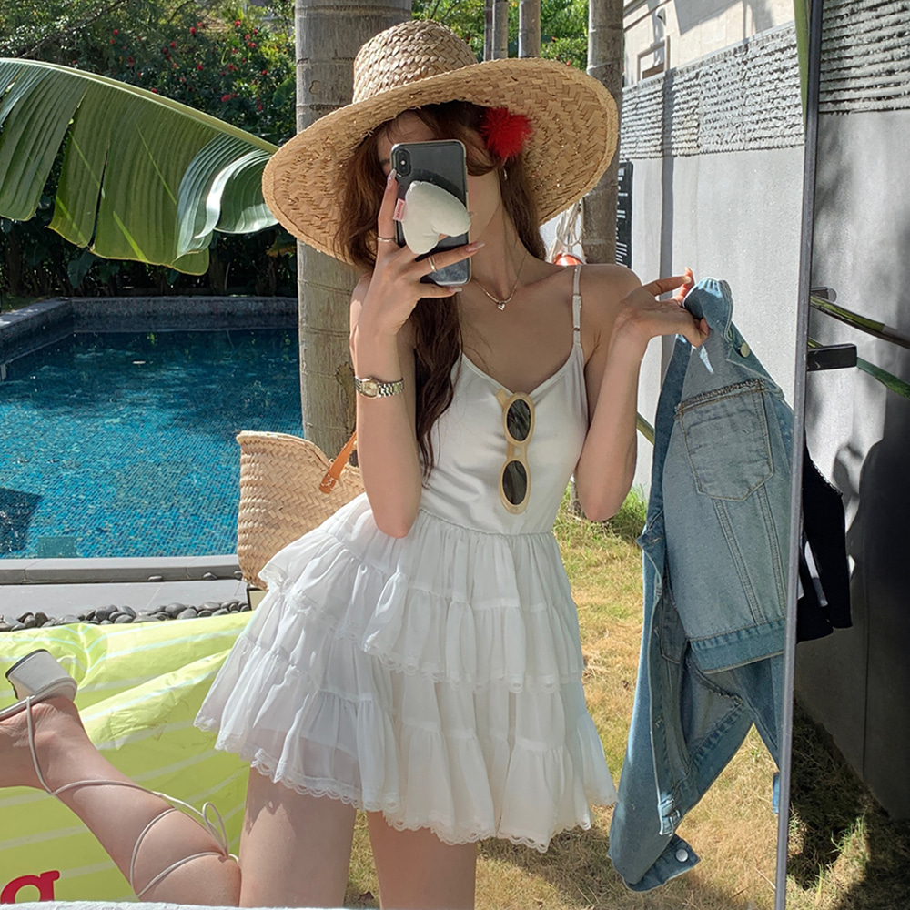 [DE380]스완 캉캉 미니원피스