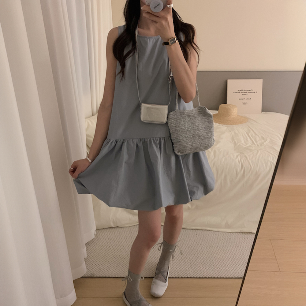 [DE439]베이 벌룬 미니원피스