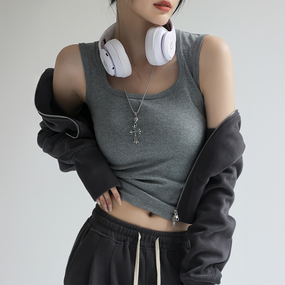 [DE475]쫀쫀 코튼 와이드 나시