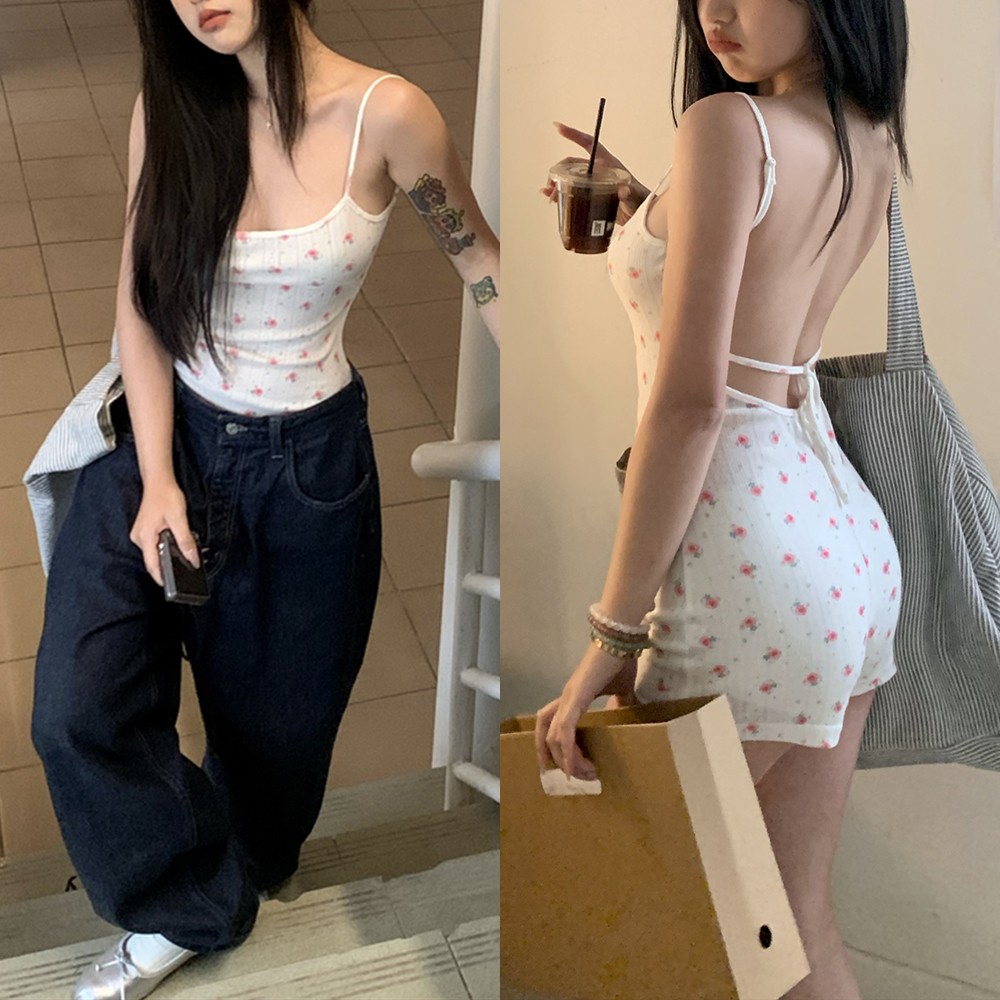 [DE518]아이 플로럴 백오프 롬퍼