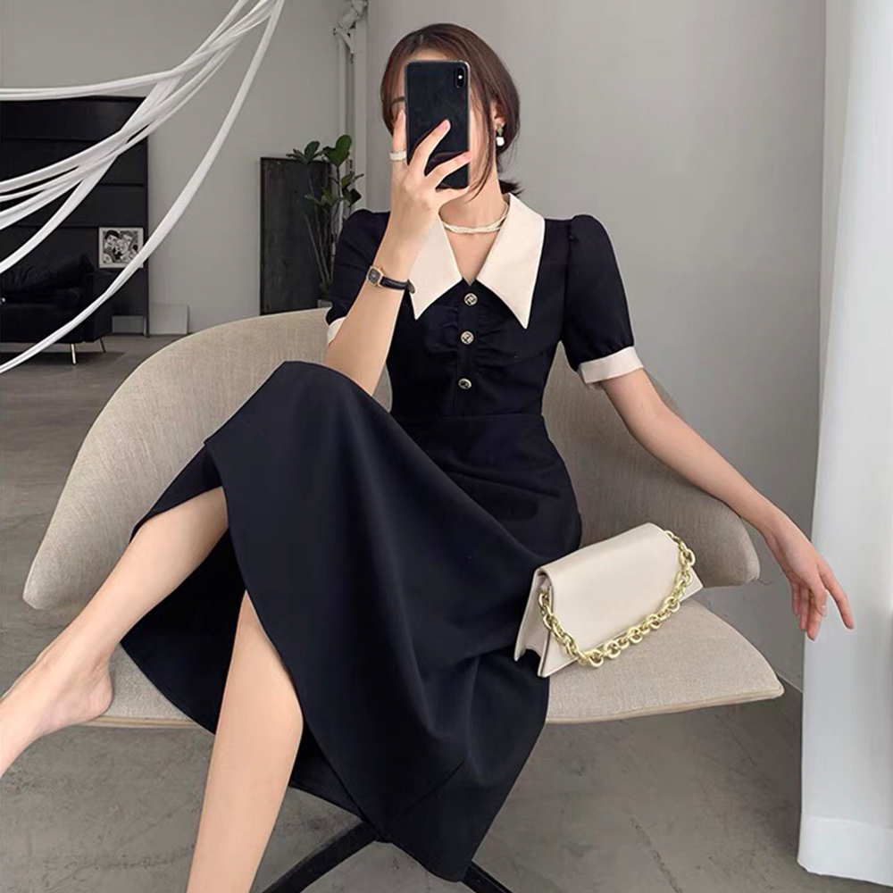 [DE527]머씨 하객룩 카라 롱원피스