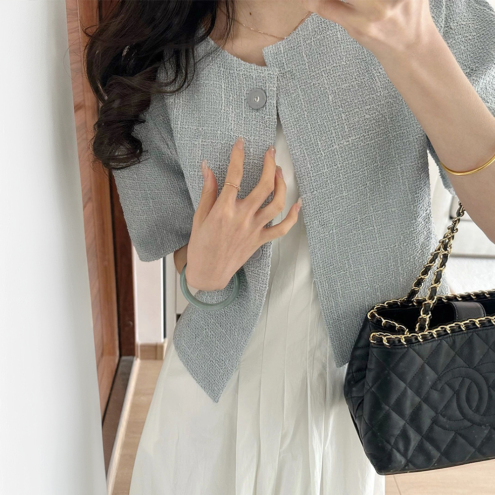 [DE529]페어 반팔자켓+원피스 투피스세트