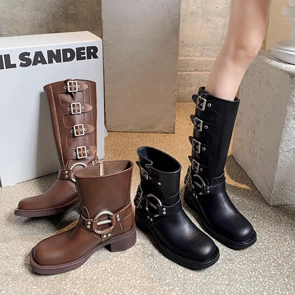 [AC219]투타입 버클 숏&롱부츠