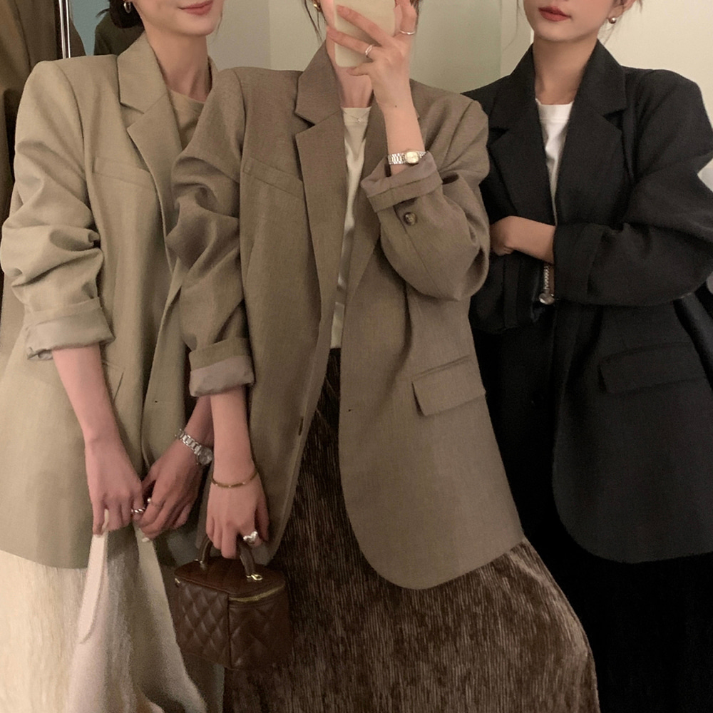 [DE800]로코 투버튼 루즈핏 자켓