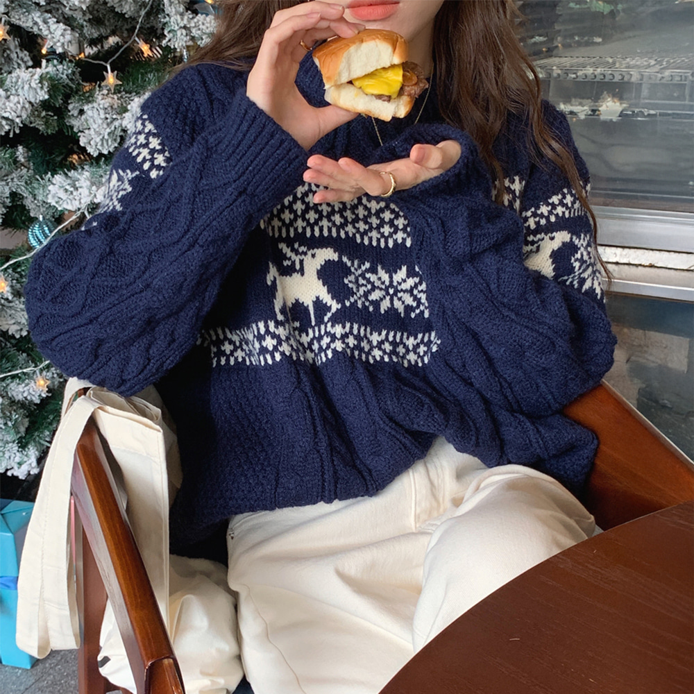 [DE867]윈터 노르딕 꽈배기 니트