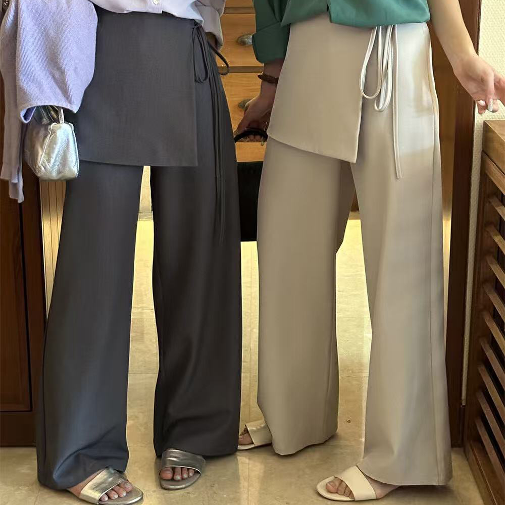 [EF027]커밍 랩 스커트 슬랙스