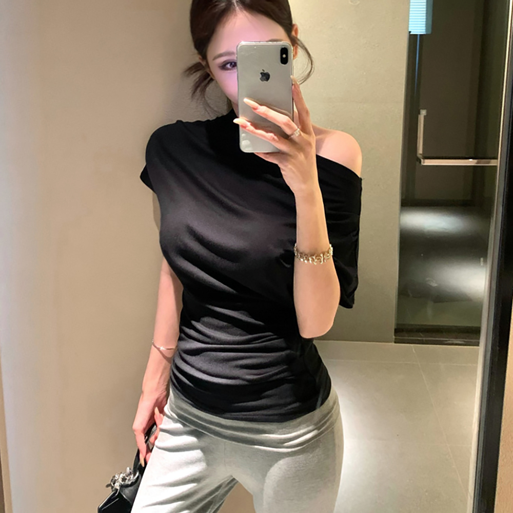 [EF118]쫀득 오프숄더 반팔티셔츠