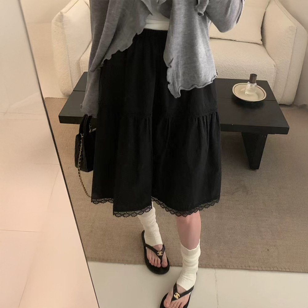 [EF123]리아 밴딩 미디스커트