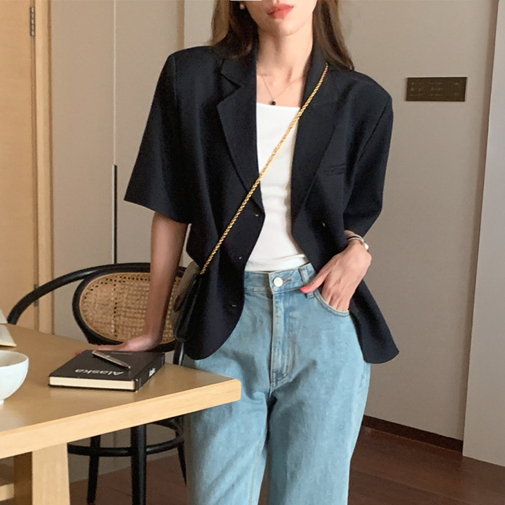 [EF127]메르씨 모던 반팔 자켓