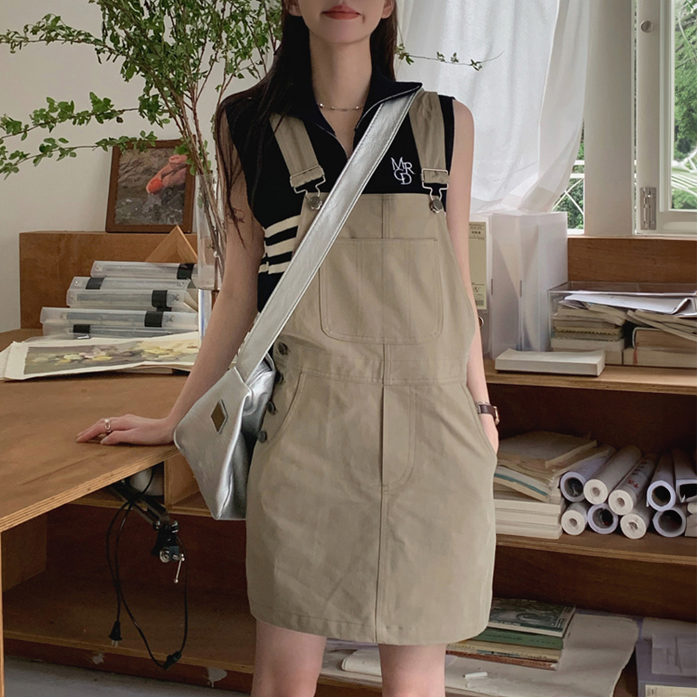 [EF147]알레인 미니 멜빵 스커트