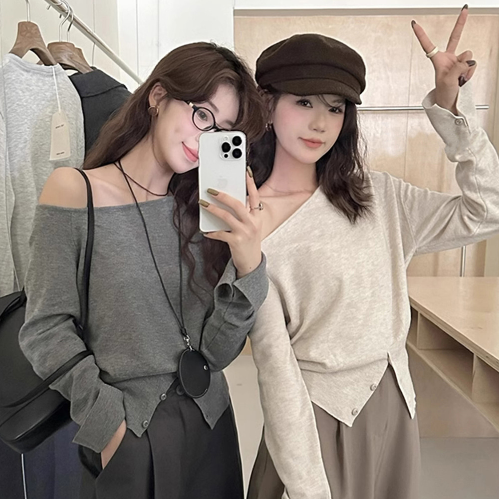 [EF176]리오라 오프숄더 니트