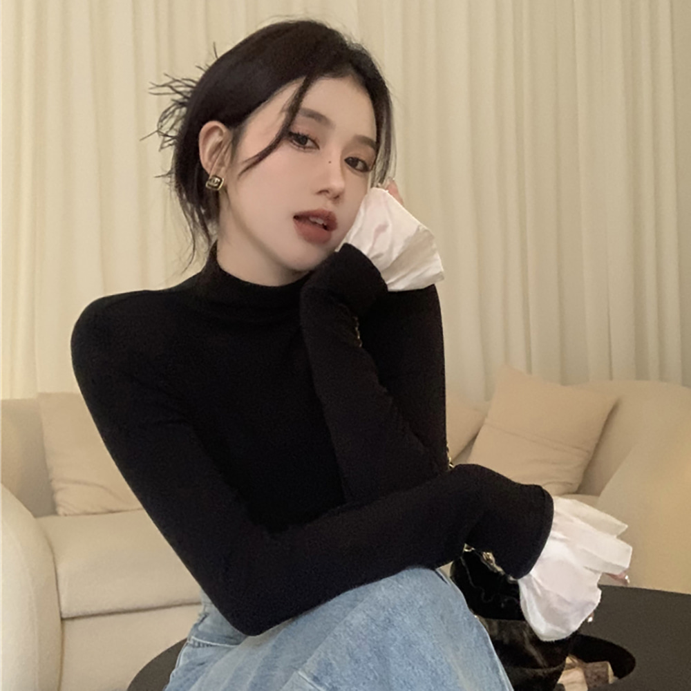 [EF202]러플 포인트 반하이넥 이너티