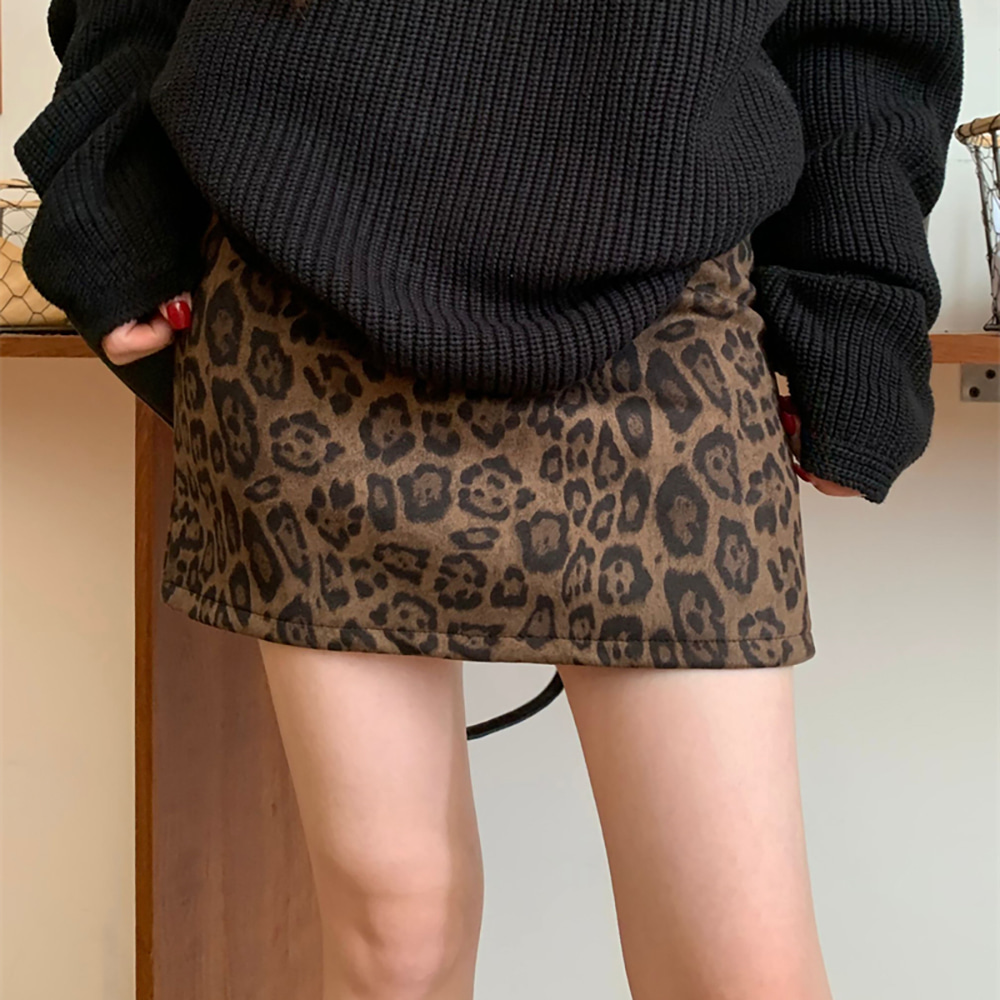 [EF237]클로 레오파드 미니스커트