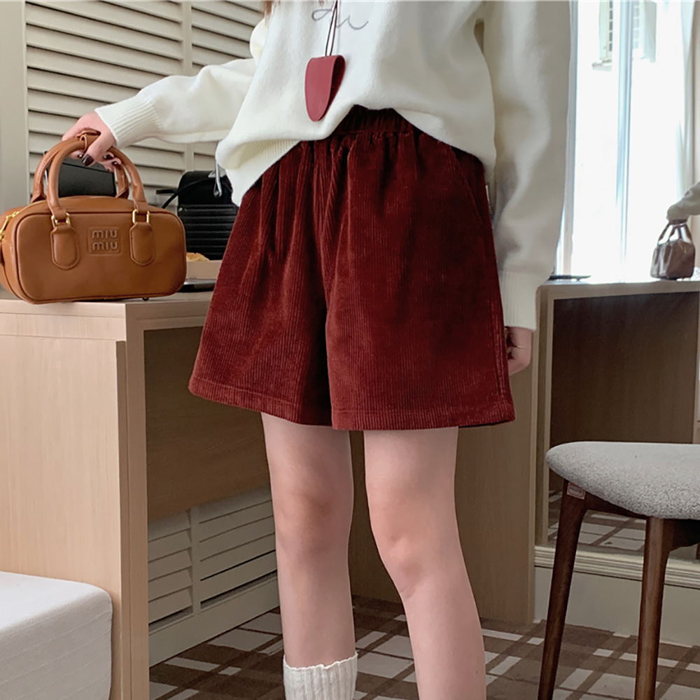 [EF240]비아 코듀로이 밴딩 반바지