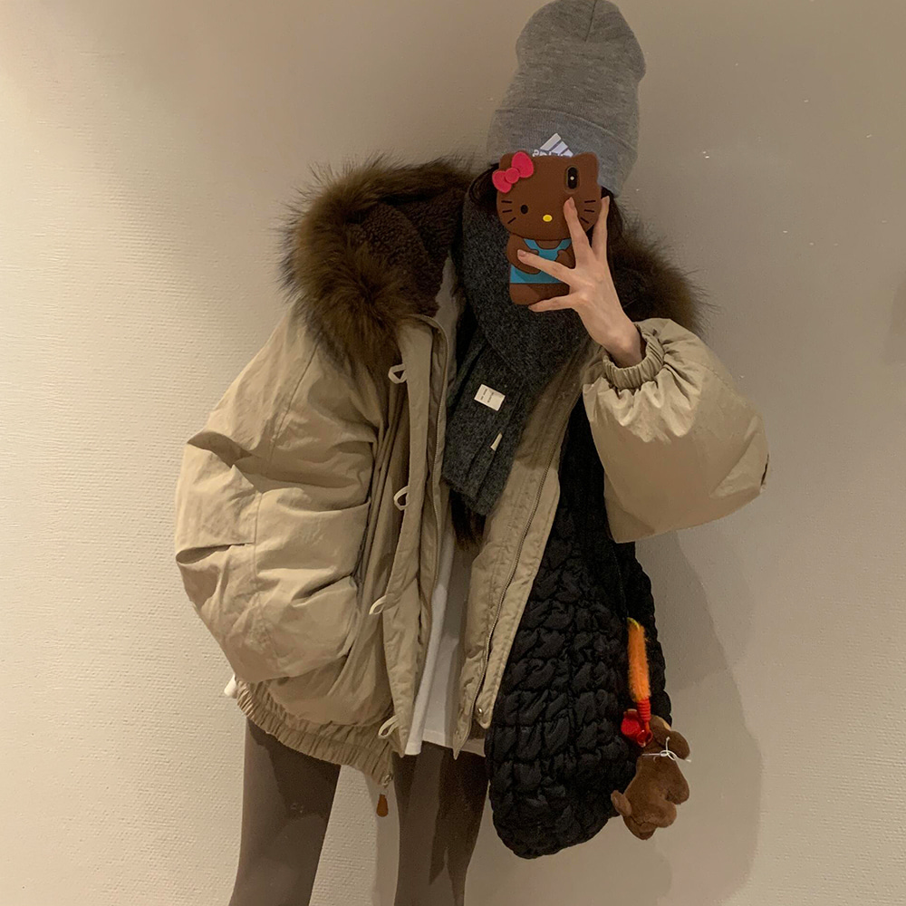 [EF246]시온 라쿤 패딩 야상 점퍼