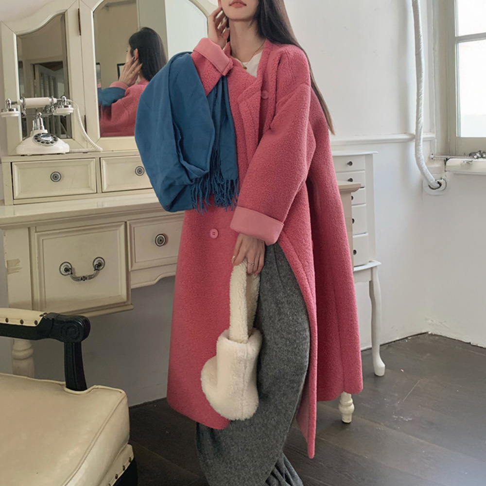 [EF262]엘룬 뽀글이 롱코트