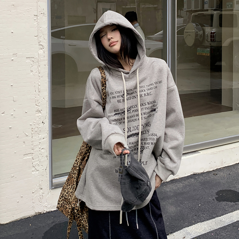 [EF263]페페 레터링 루즈핏 후드