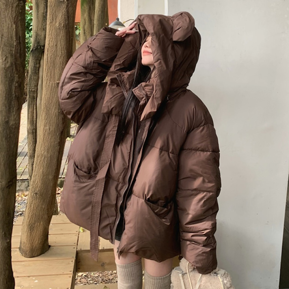 [EF267]카미 곰돌이귀 패딩 점퍼