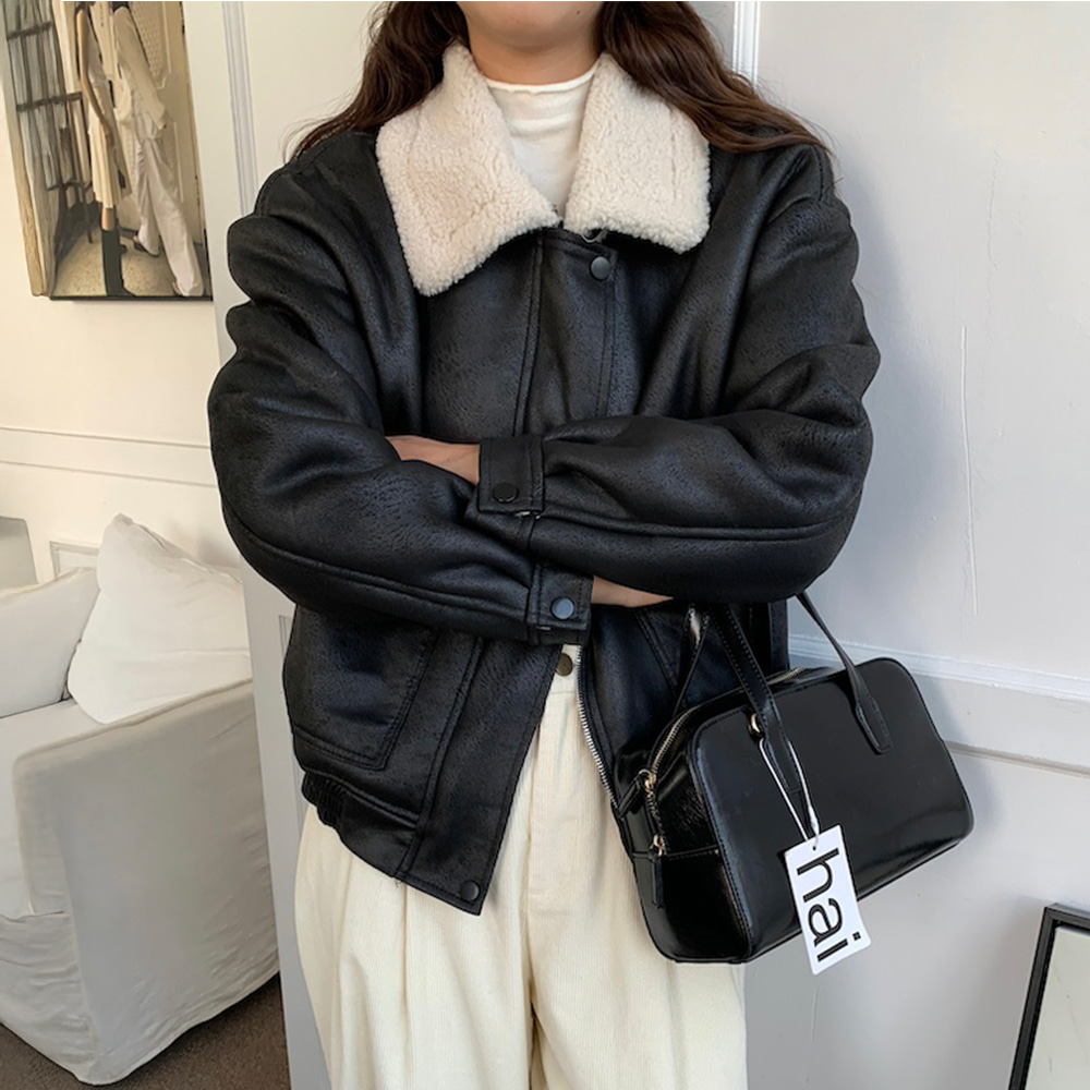 [EF301]알렉 뽀글이 레더 점퍼