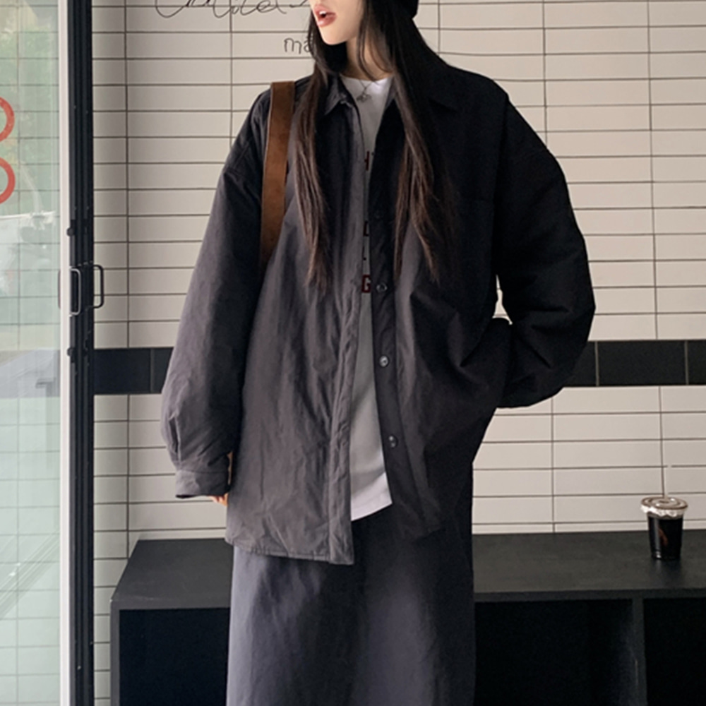 [EF304]앤디 루즈핏 누빔 셔츠자켓